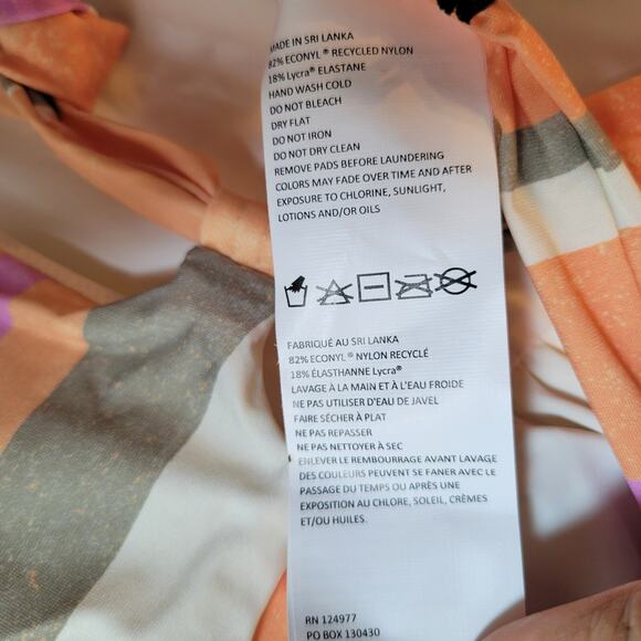 pRana Womens Mallorca One Piece Bathing Suit Swim Size XS Orange Adjustable - Picture 6 of 7